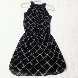 White House Black Market white and black dress 00